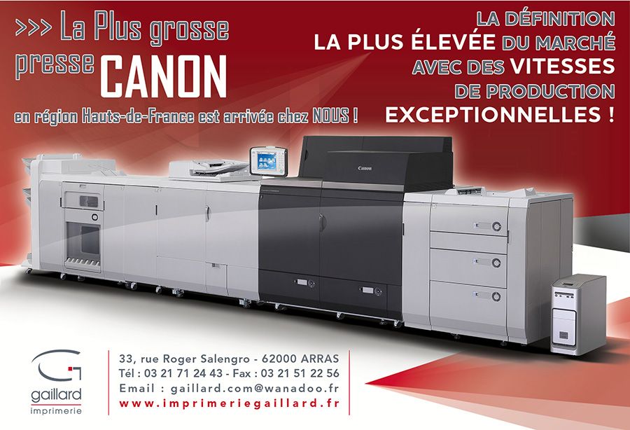 La plus grosse presse Canon en région Haut-de-France